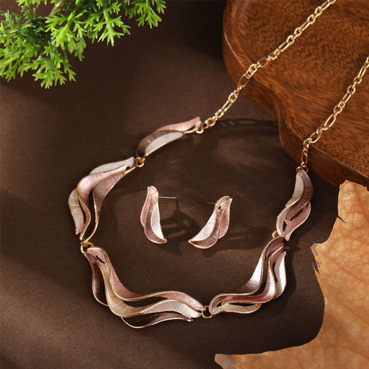 Earrings and necklace set women's fashion necklace