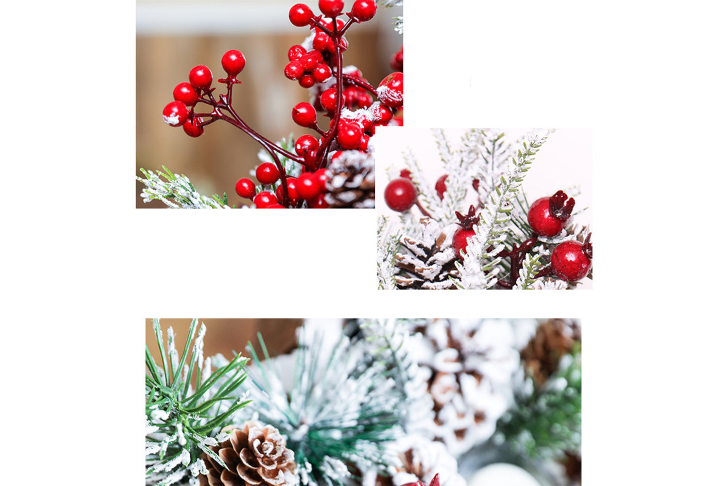 Creative Log Candle Holder with Snow