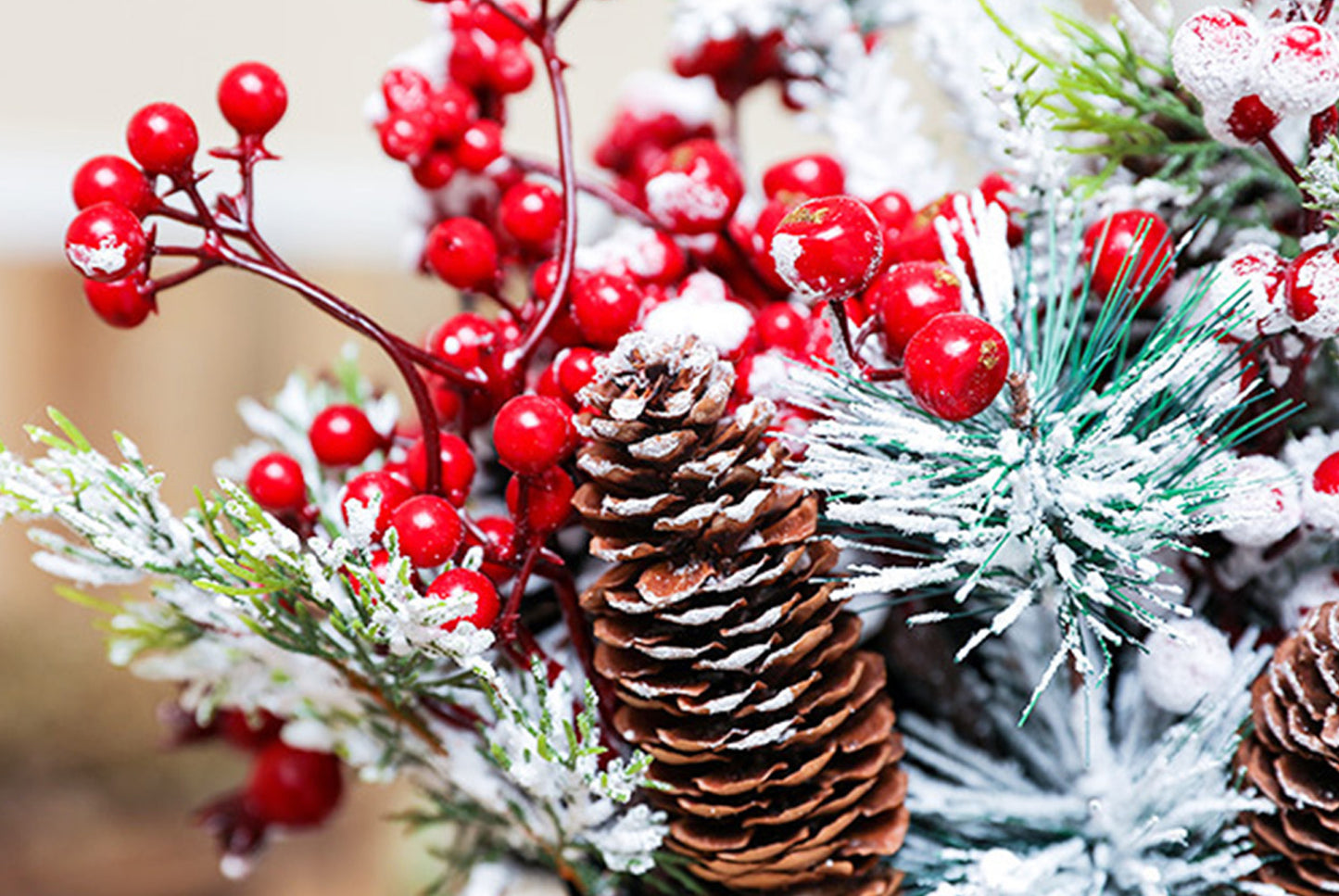 Creative Log Candle Holder with Snow