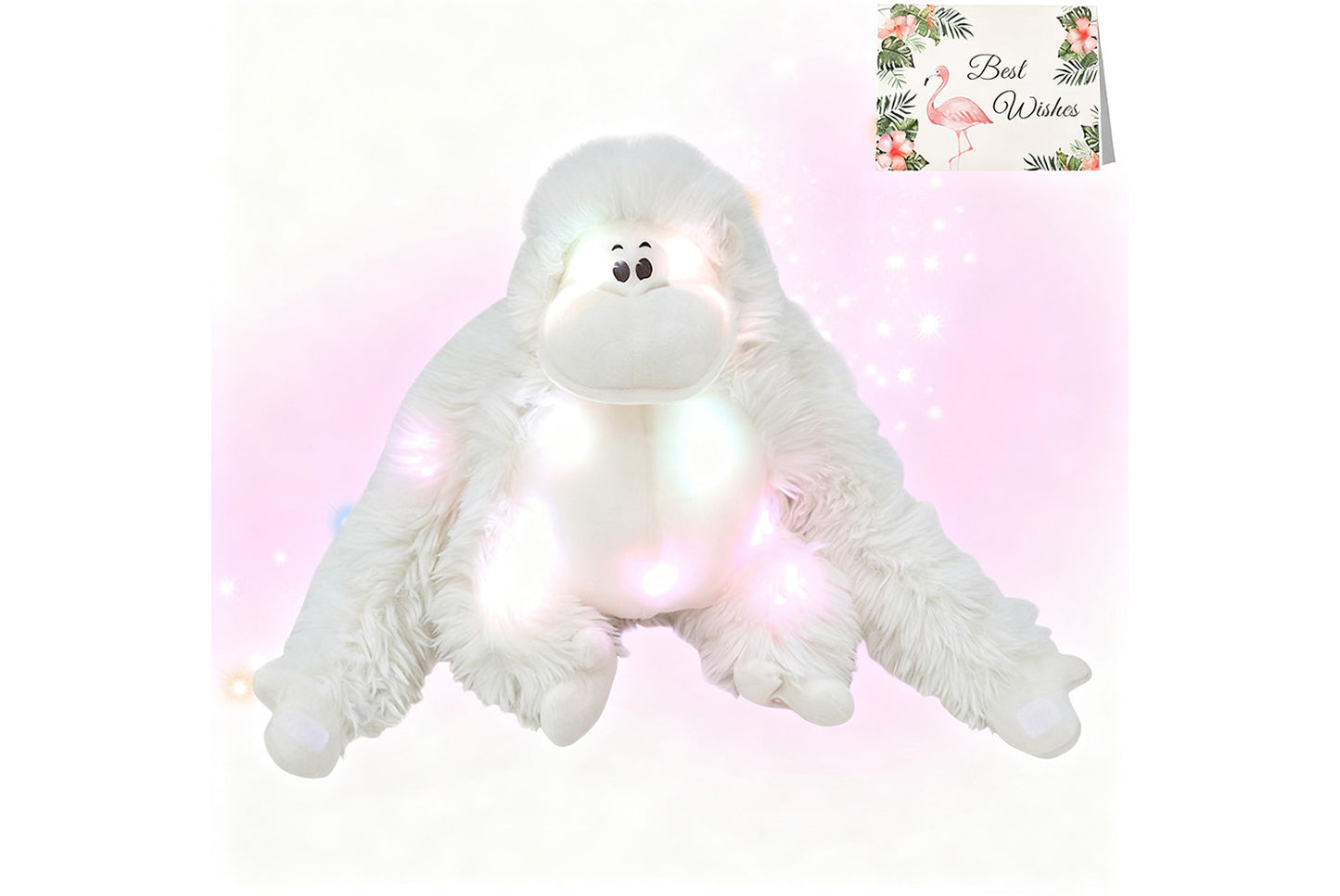 Multi-Color Musical Light-Up Gorilla Plush Toy