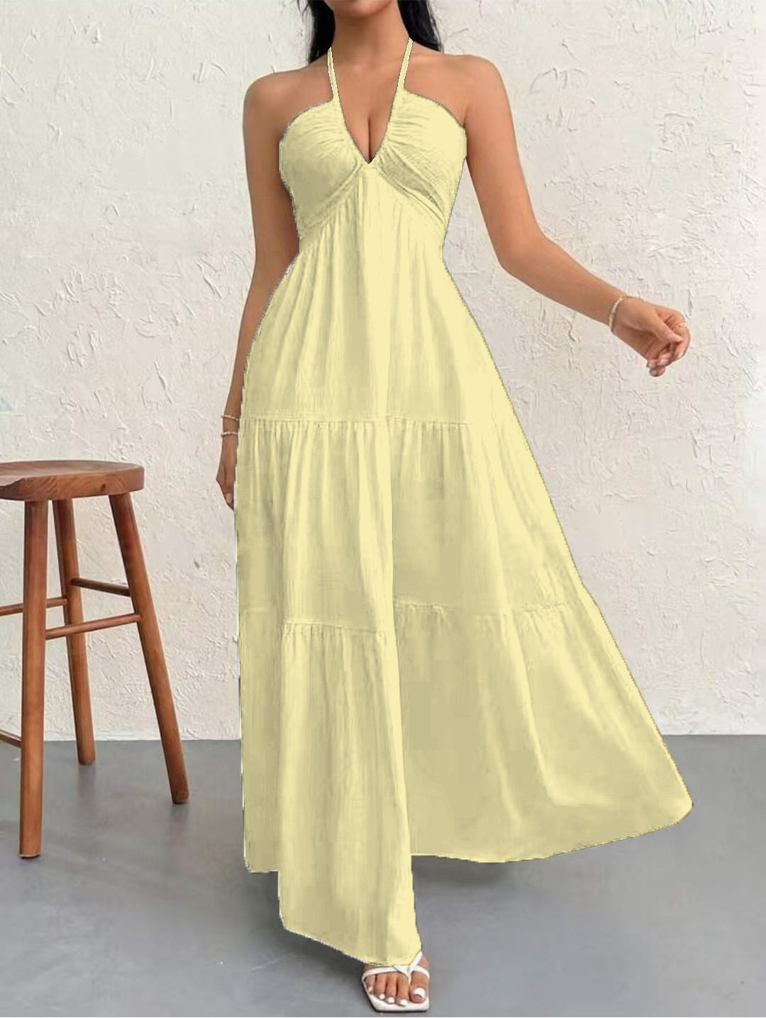 # Off-Shoulder Waist-Defining Dress