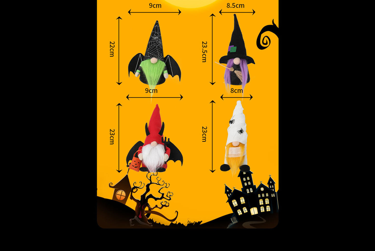 **Halloween Witch Bat Doll Decorative Ornament**