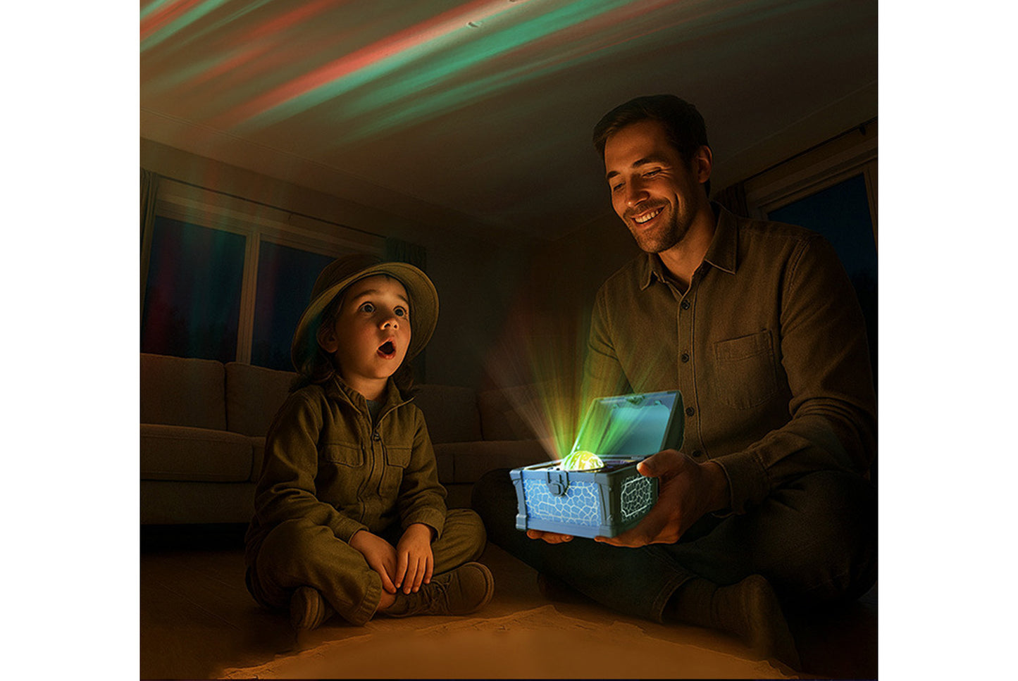 Treasure Chest Projector Lamp Starry Sky Ceiling Mood Light