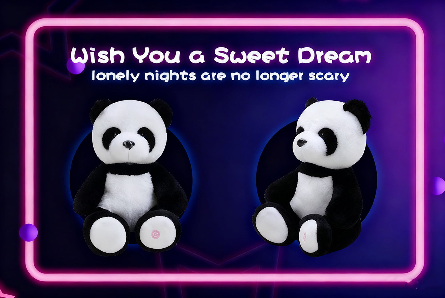 **Colorful Musical Glowing Panda | Sleeping Educational Plush Toy**