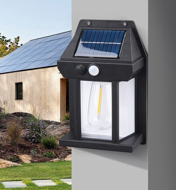 Solar-Powered Smart Sensor Wall Lamp for Courtyards