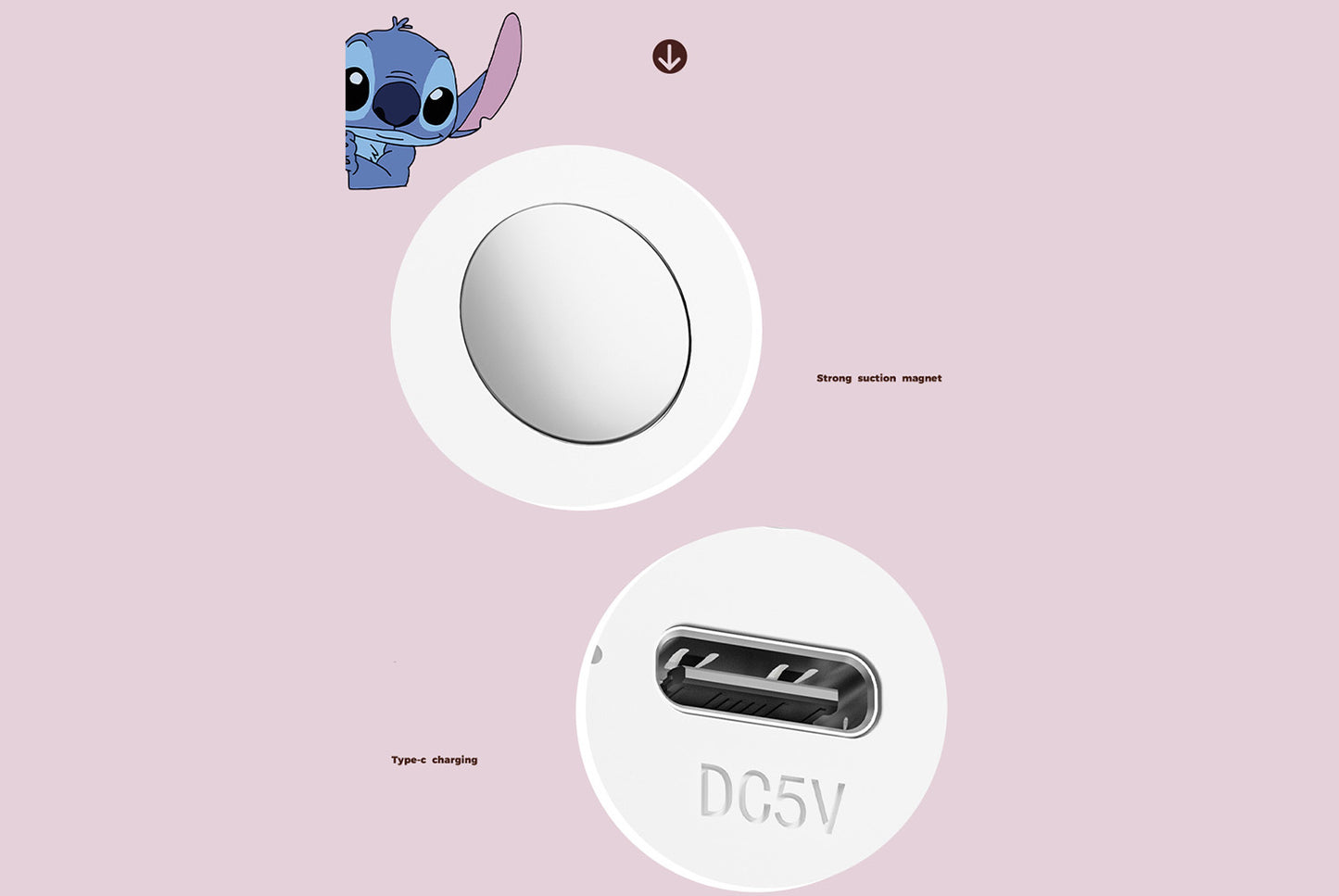 Strawberry Bear/Stitch Pillow Magnetic Night Light