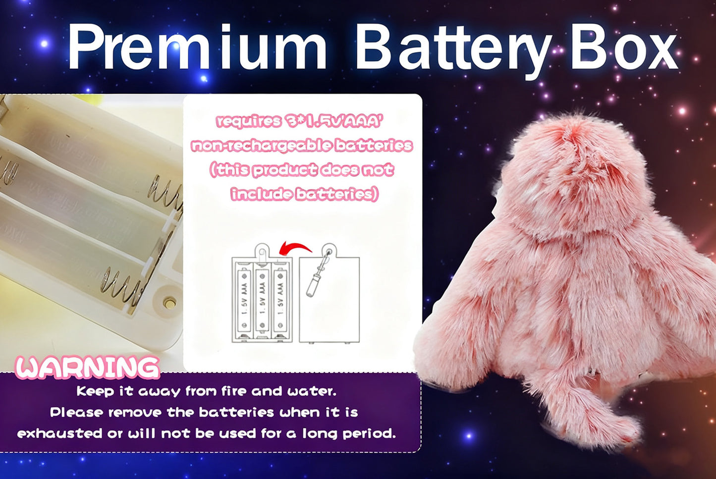 Multi-Color Musical Light-Up Gorilla Plush Toy