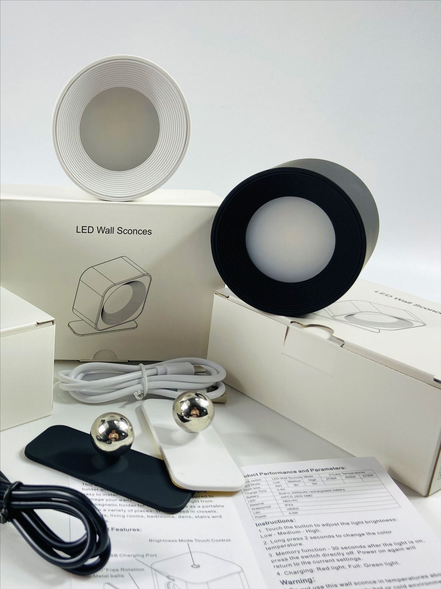 # 360° Rotating Magnetic LED Rechargeable Wall Lamp