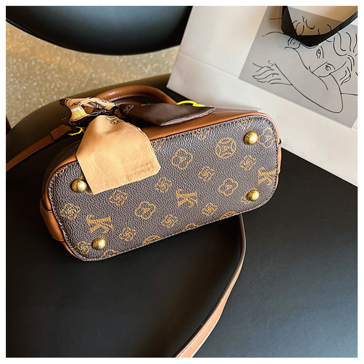 Monogram Letter Shell Bag