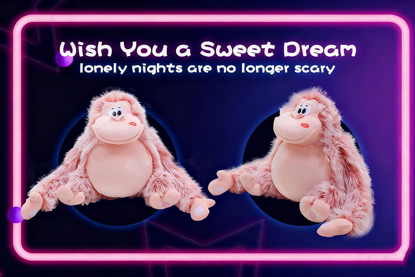 Multi-Color Musical Light-Up Gorilla Plush Toy