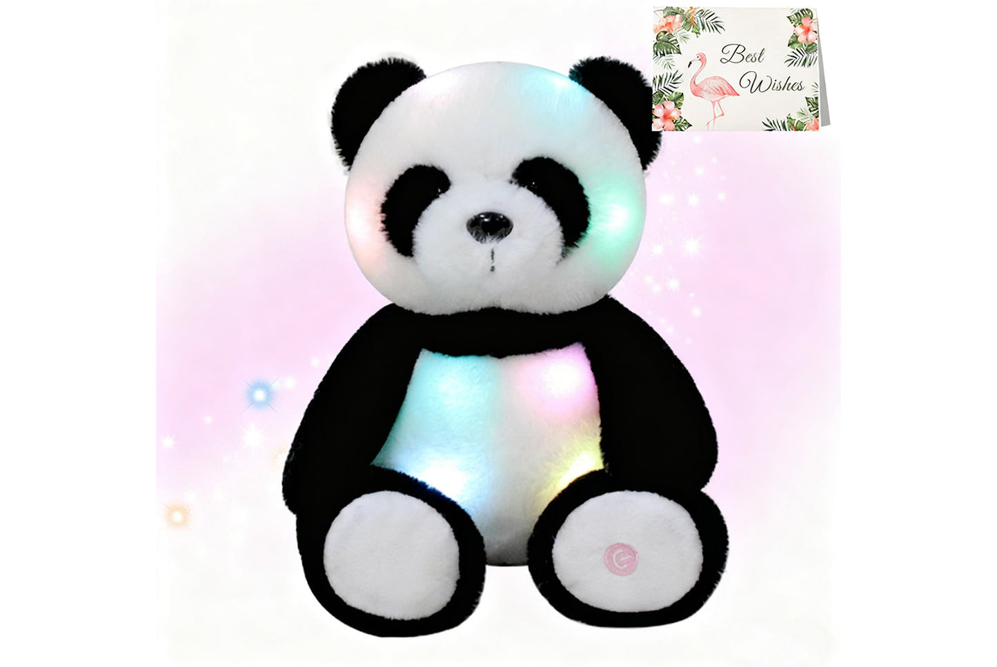 **Colorful Musical Glowing Panda | Sleeping Educational Plush Toy**
