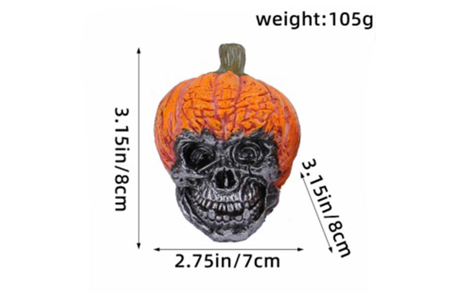Halloween Resin Skull Figurine