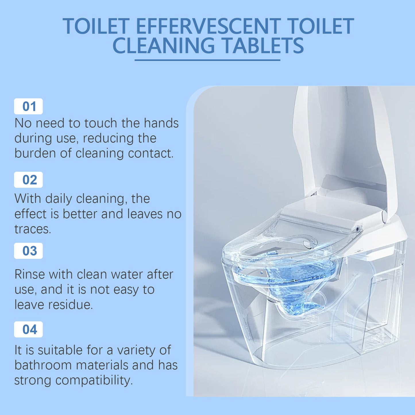 # Toilet Cleaning Effervescent Tablets