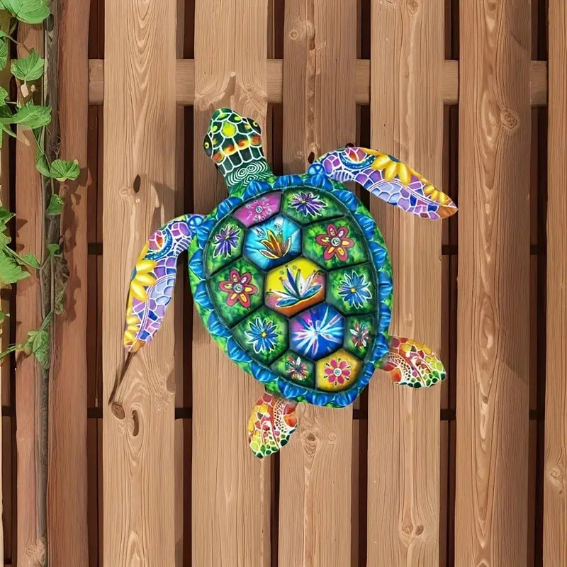 # Wrought Iron Giant Turtle Ocean-Themed Wall Hanging Decoration