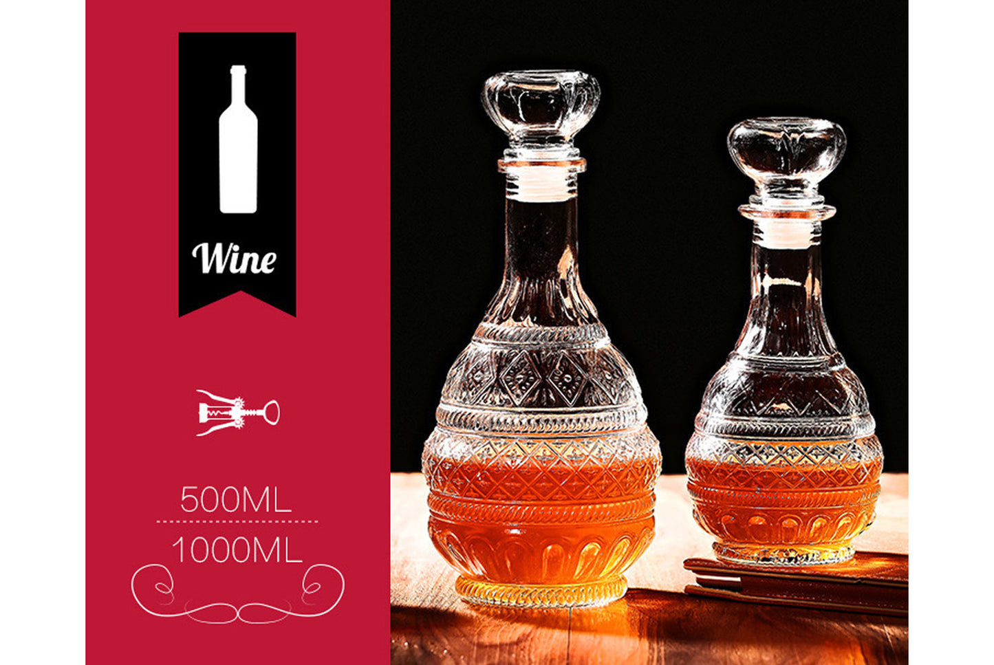 **Glass Wine Storage Bottles**