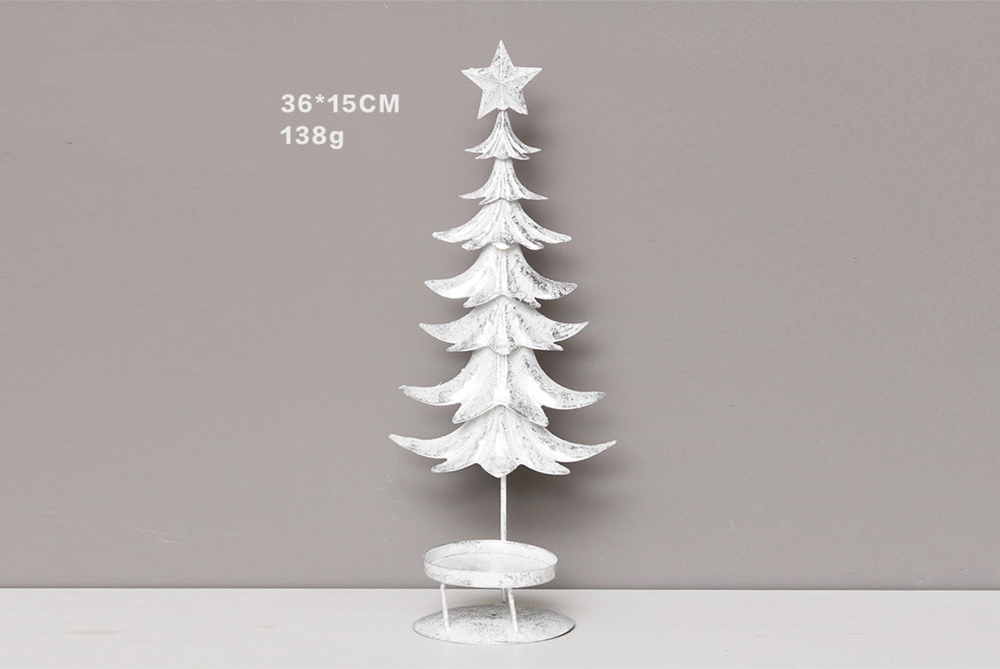 **Wrought Iron Christmas Candle Holder Ornament**