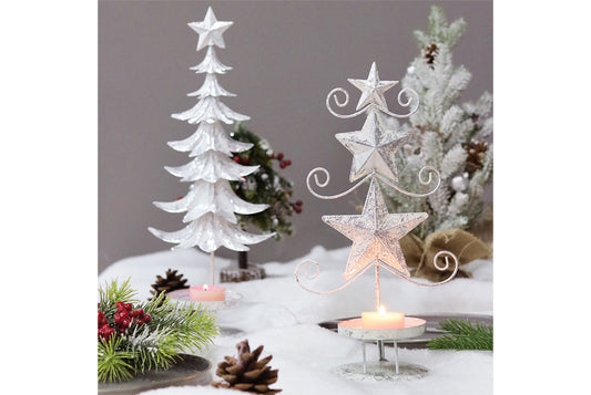 **Wrought Iron Christmas Candle Holder Ornament**