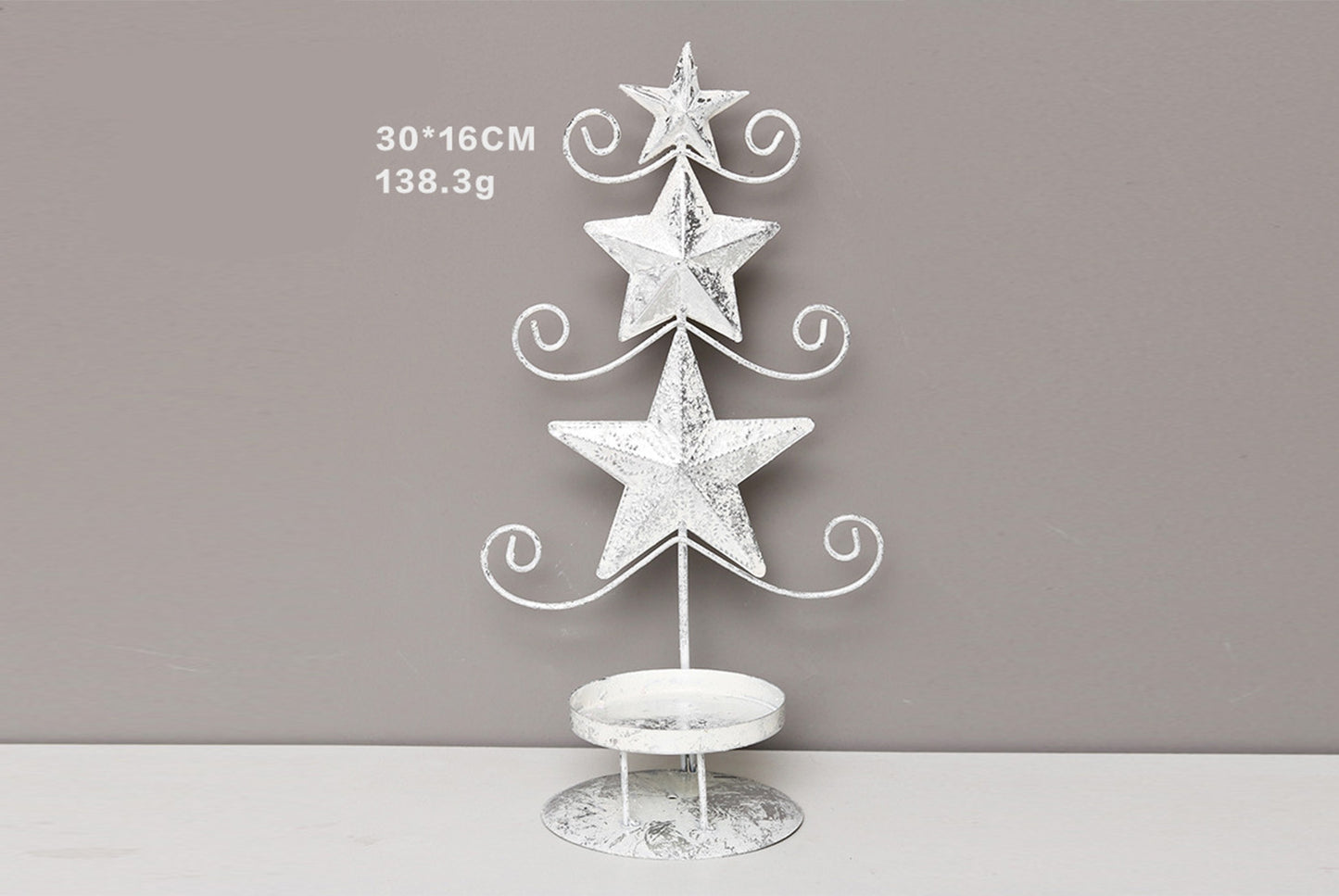 **Wrought Iron Christmas Candle Holder Ornament**