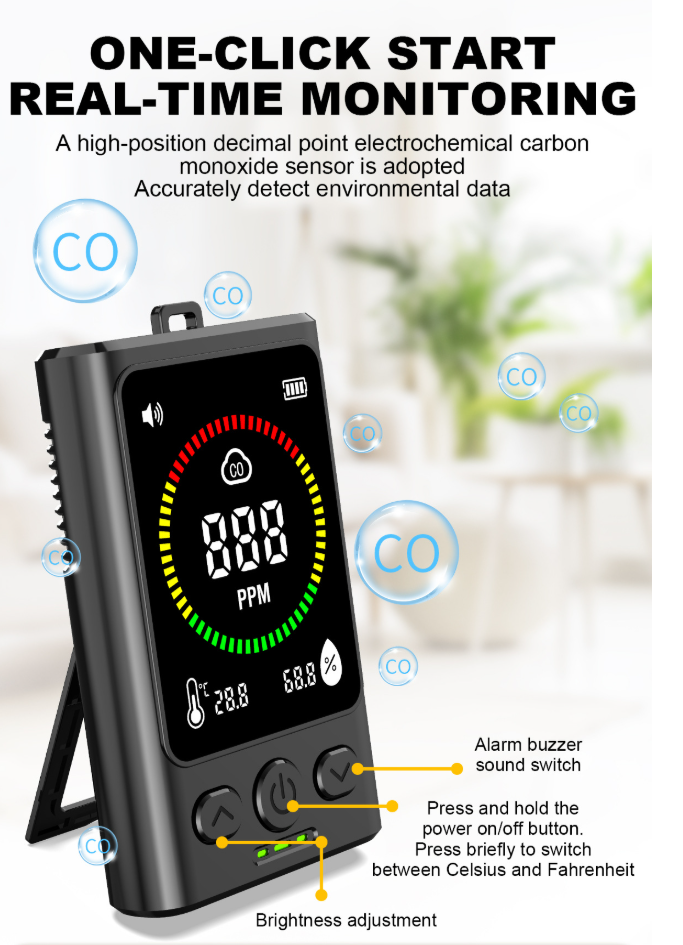 **Carbon Monoxide Detector | Toxic Gas Alarm | Air Quality Monitor**