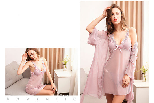 *Three-Piece Sexy Lingerie Set with Padded Bra