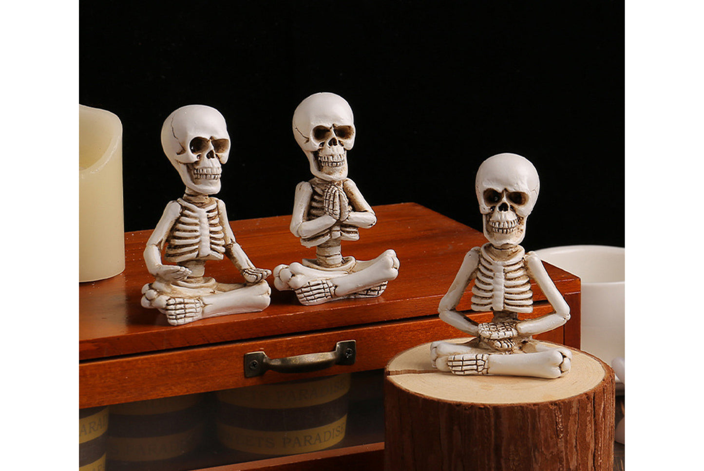 Meditating Skull Tabletop Ornament