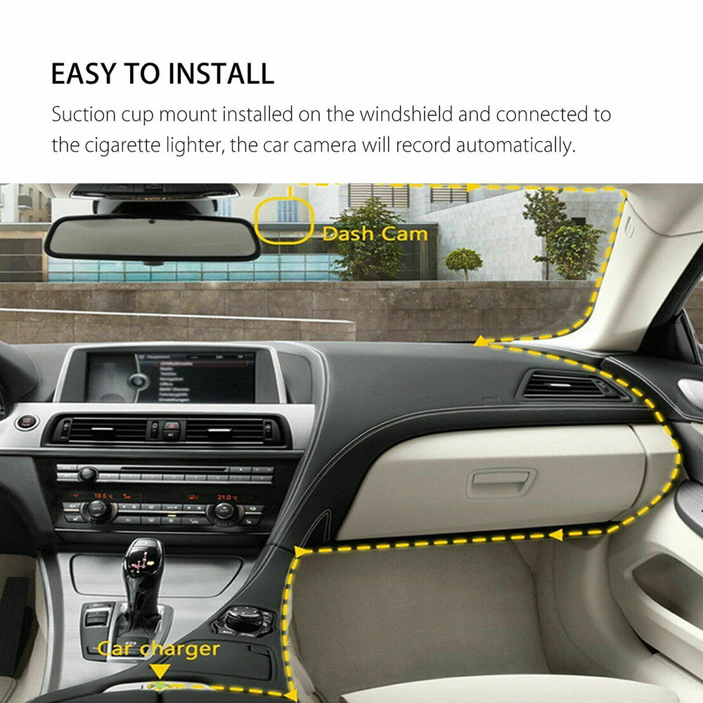 # 4-inch Touchscreen Dual-Lens HD Dash Cam