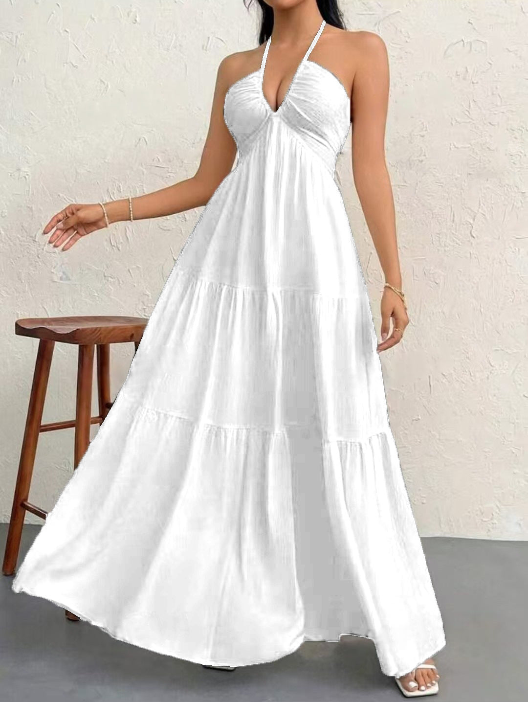 # Off-Shoulder Waist-Defining Dress