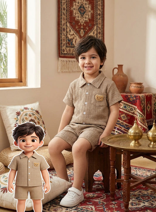 # Boys' Waffle Knit Two-Piece Set