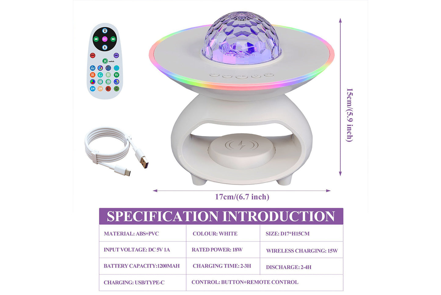 Bluetooth speaker-RGB audio atmosphere light