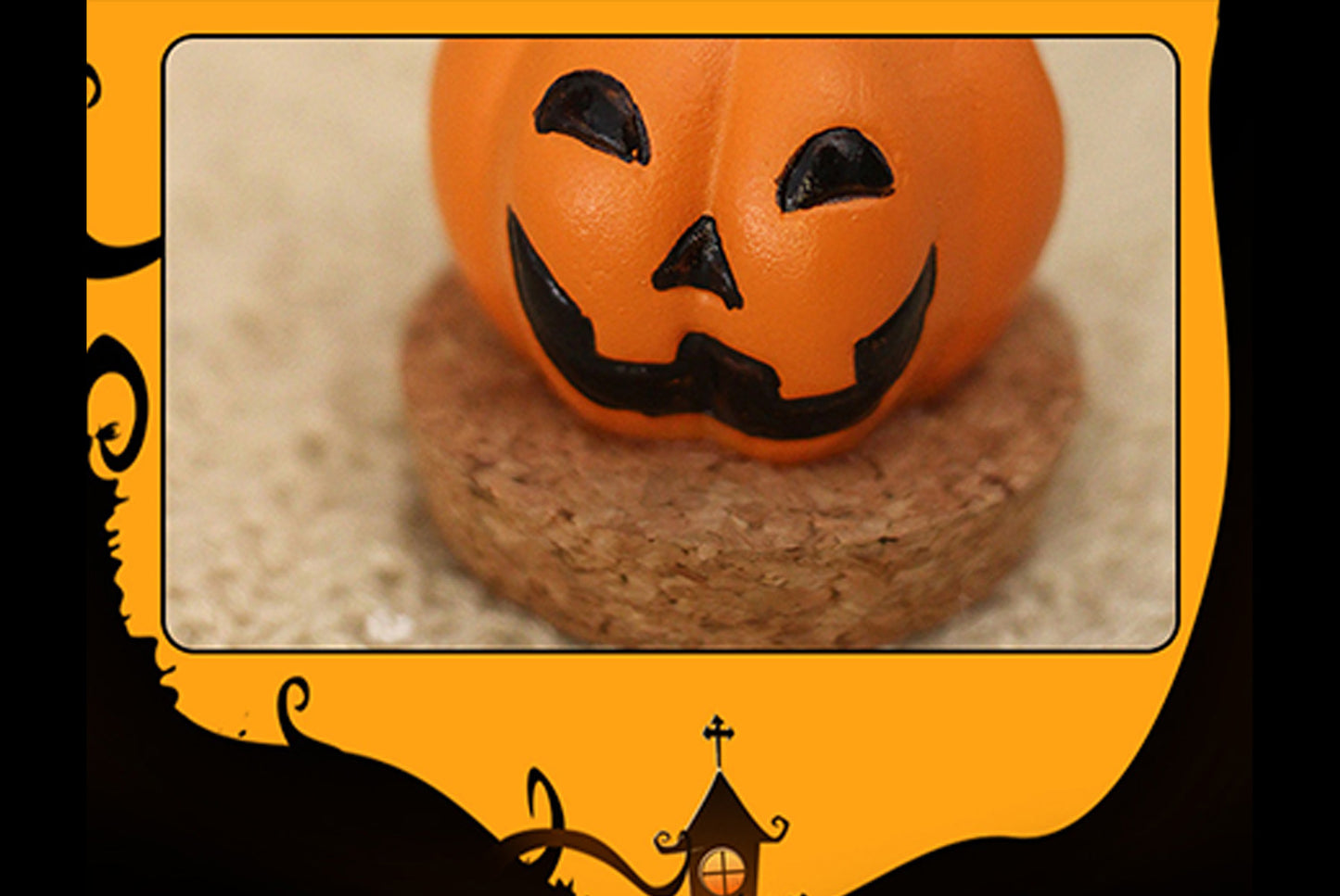 **Cute Ghost Pumpkin Resin Candy Jar Ornament**