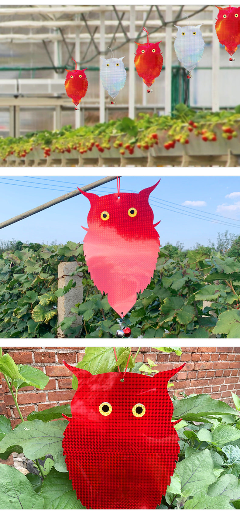 # Double-Sided Laser Reflective Bird-Repelling Owl