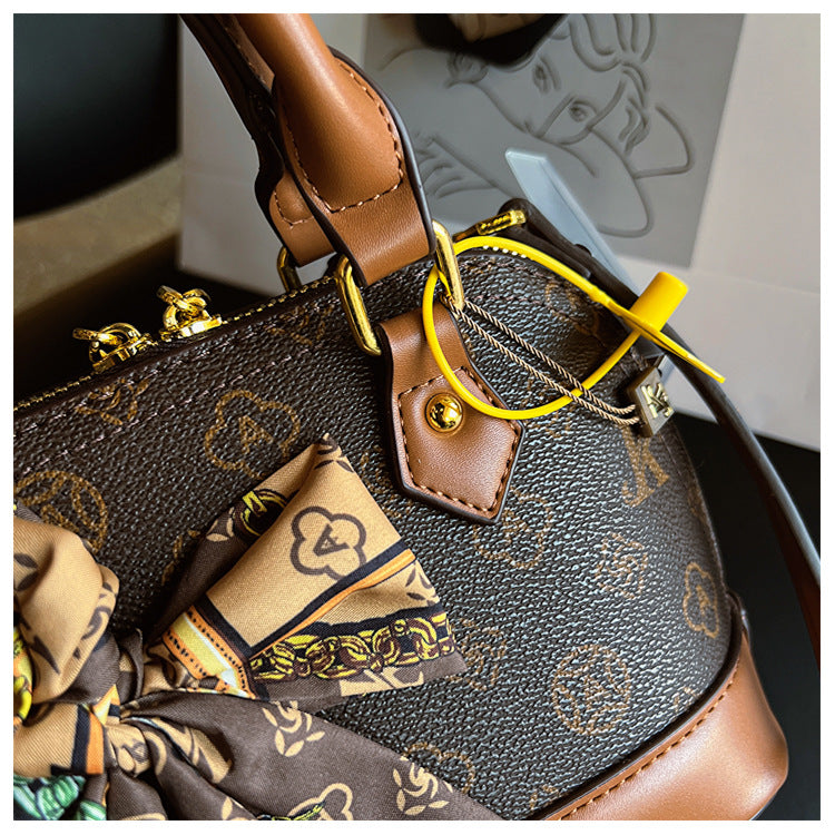 Monogram Letter Shell Bag