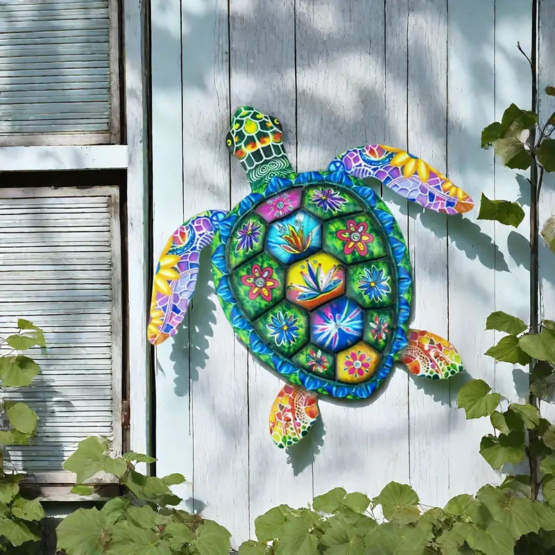 # Wrought Iron Giant Turtle Ocean-Themed Wall Hanging Decoration