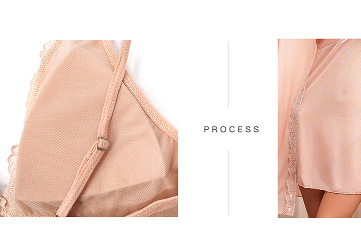 *Three-Piece Sexy Lingerie Set with Padded Bra