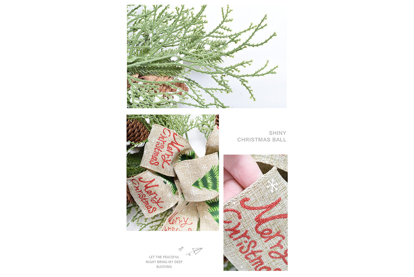 50cm PE Venetian Snow Horn Wall Hanging