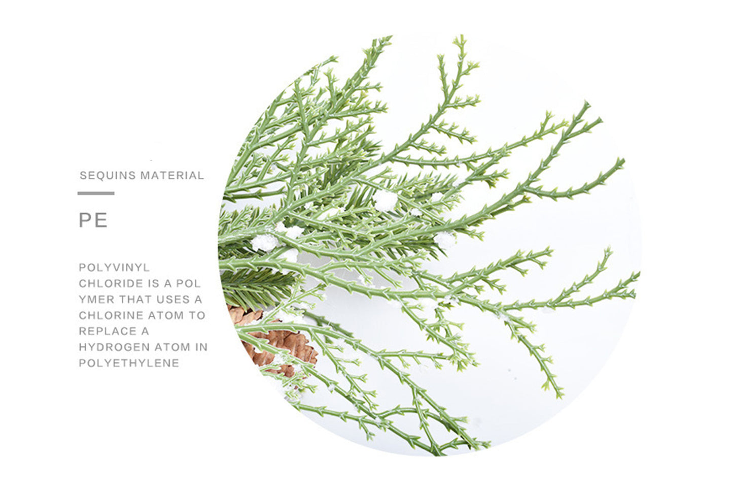 50cm PE Venetian Snow Horn Wall Hanging