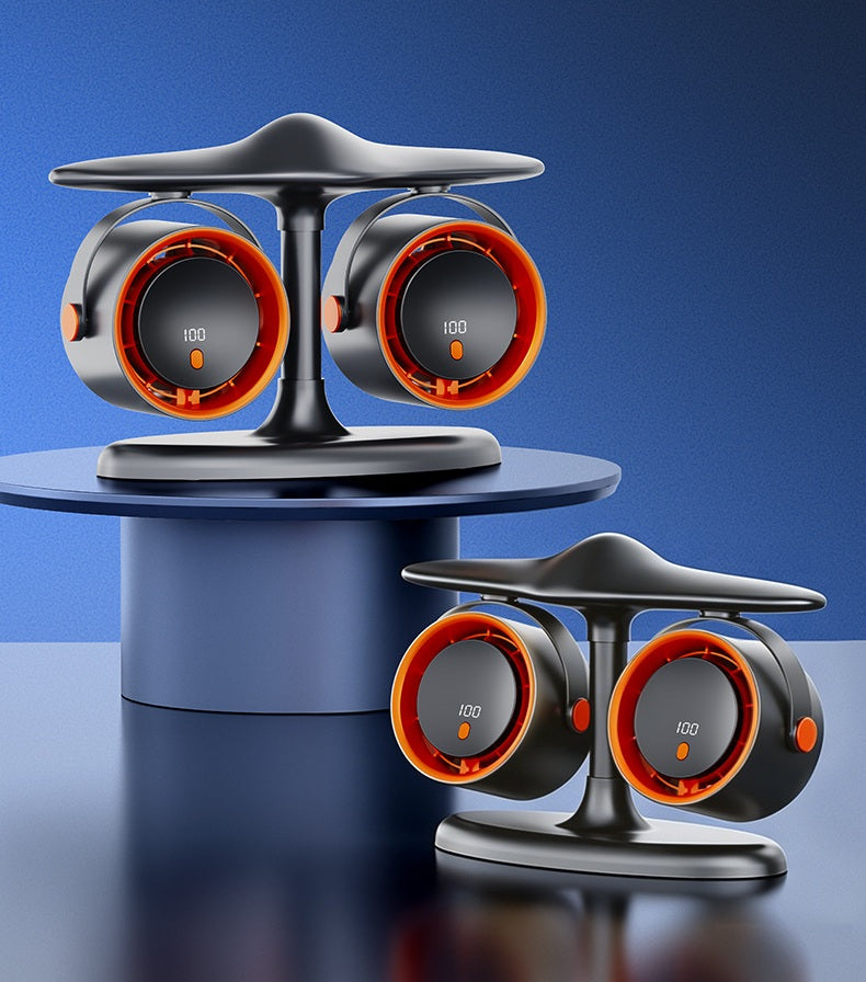 # Dual-Head Desktop Turbine Circulator Fan