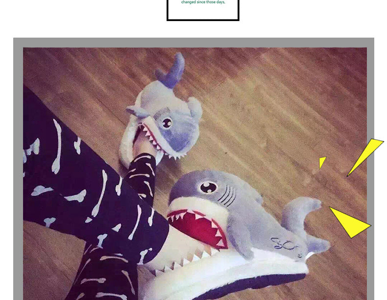 Three-dimensional shark slippers