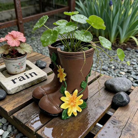 # Retro Rain Boot Shaped Gardening Vase