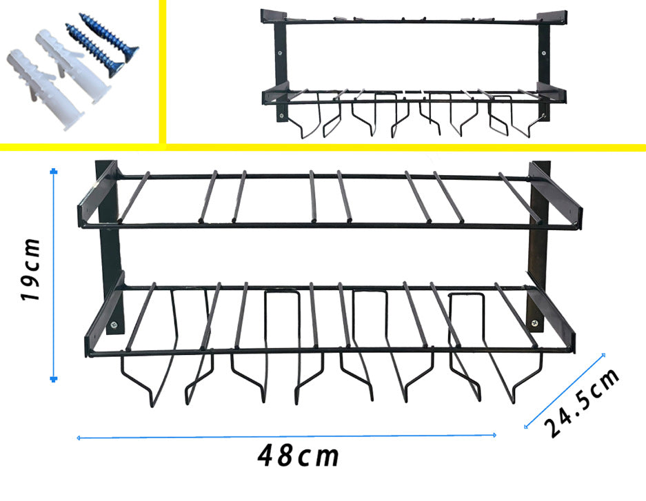 # Wall-Mounted Wrought Iron Wine Rack