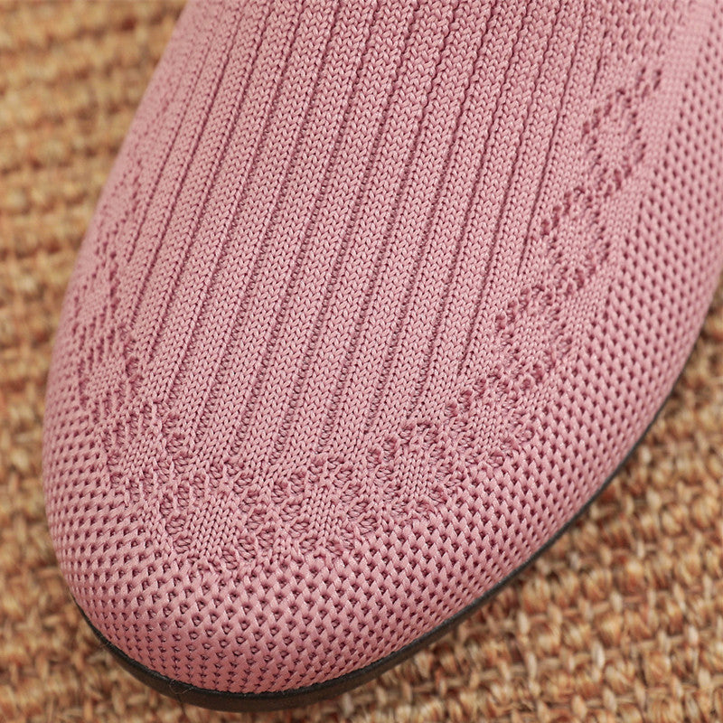 Women's Cloth Shoes with Flyknit Mesh Upper