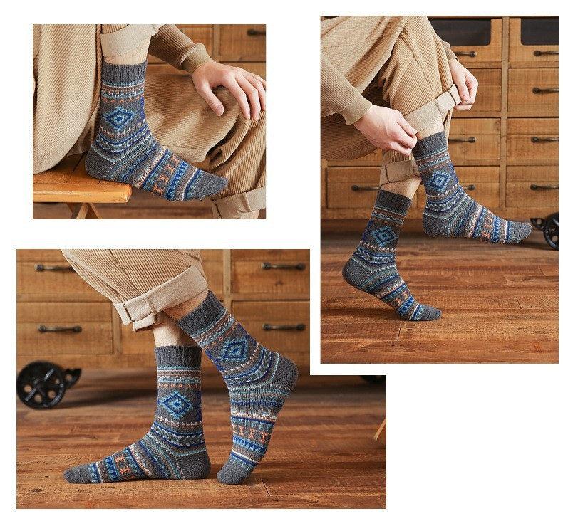**Men's Autumn/Winter Socks | Mid-Calf Socks, 5-Pair Pack**