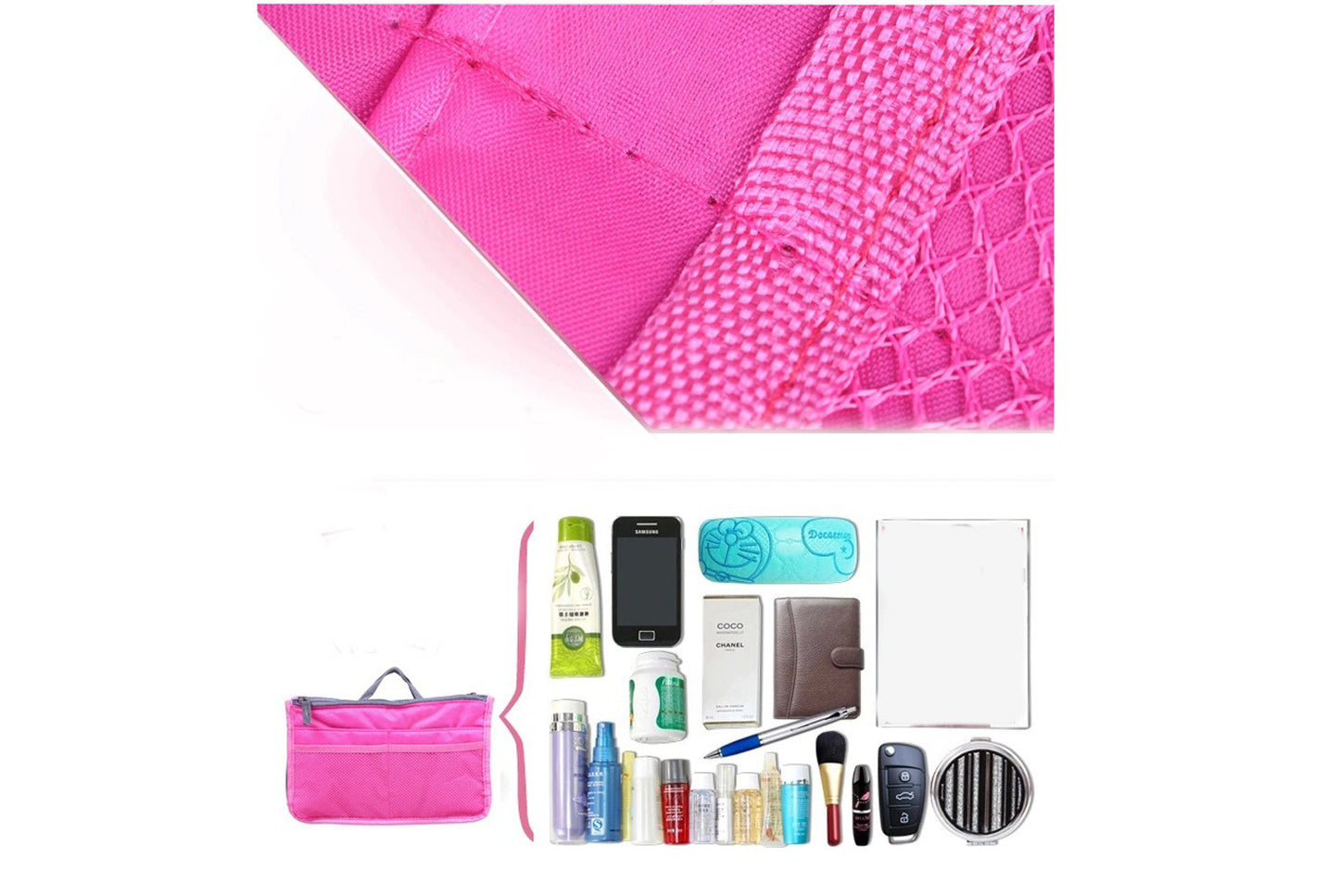 Double zipper storage bag