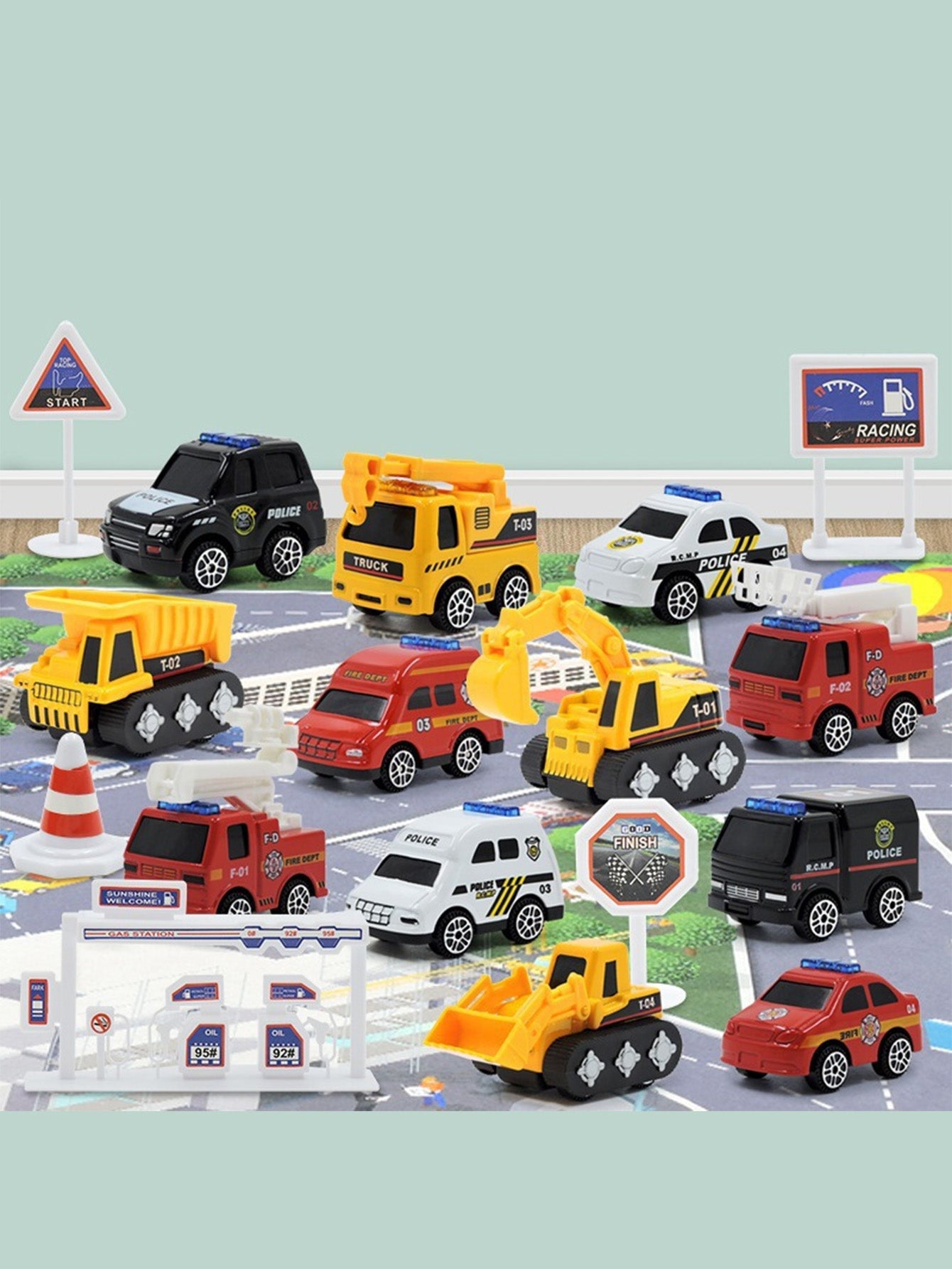 Christmas countdown boy engineering car toy