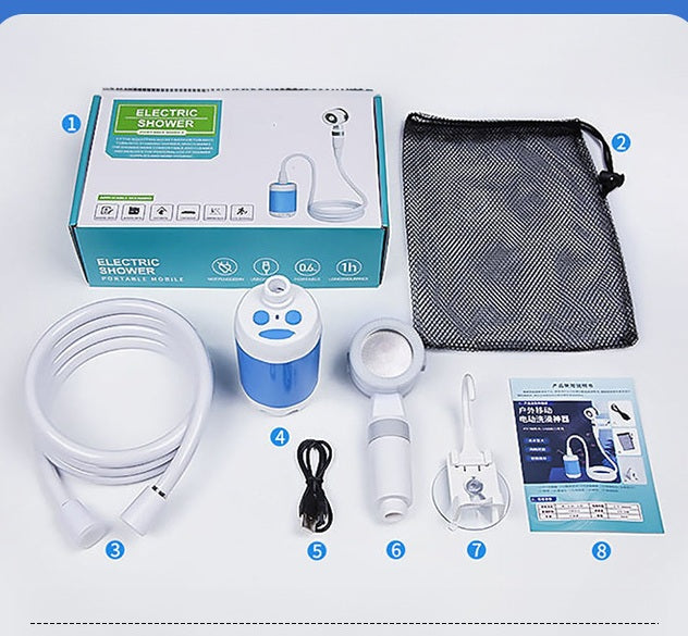 # Portable Outdoor Electric Shower