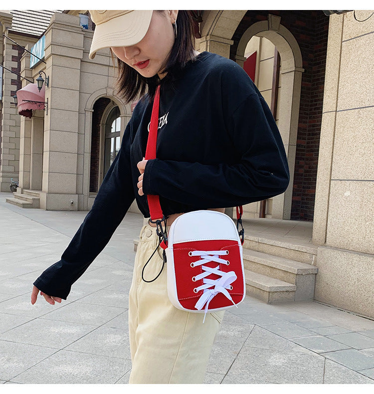 Patchwork Canvas Crossbody Bag for Women