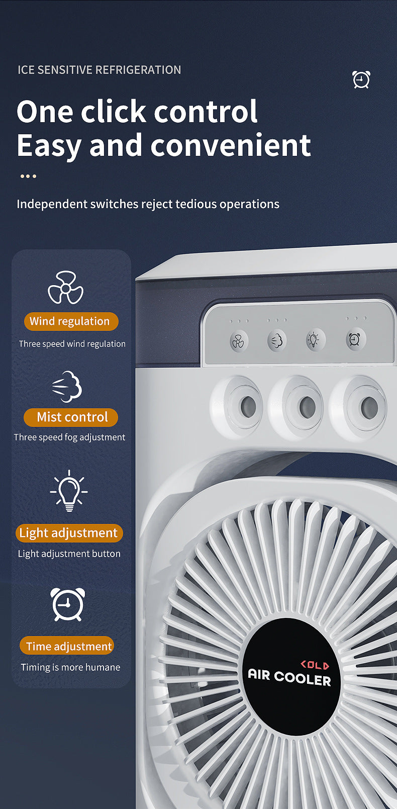 # Three-Hole Spray Desktop Air Cooler