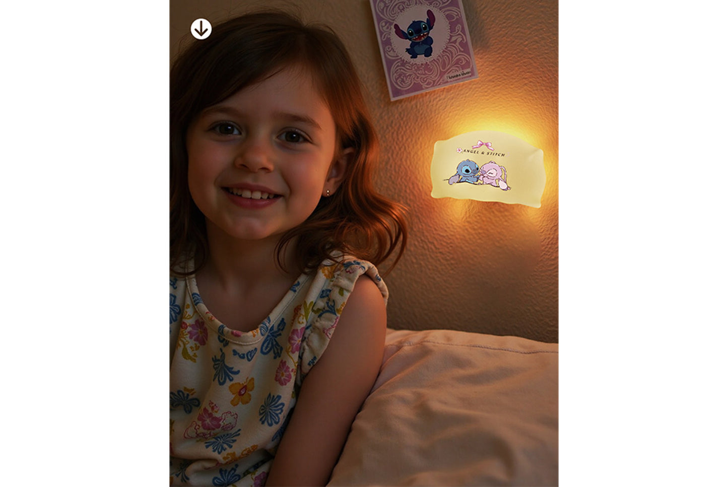 Strawberry Bear/Stitch Pillow Magnetic Night Light