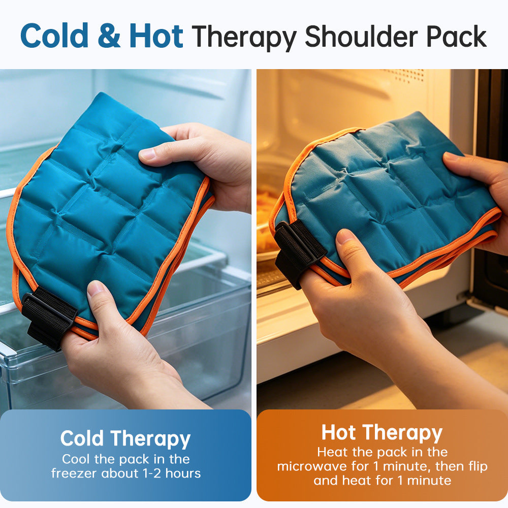 Hot and cold compress shoulder pads