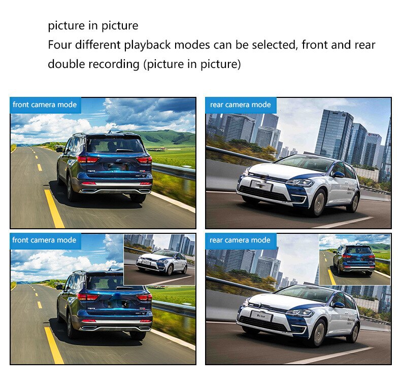 # 4-inch Touchscreen Dual-Lens HD Dash Cam